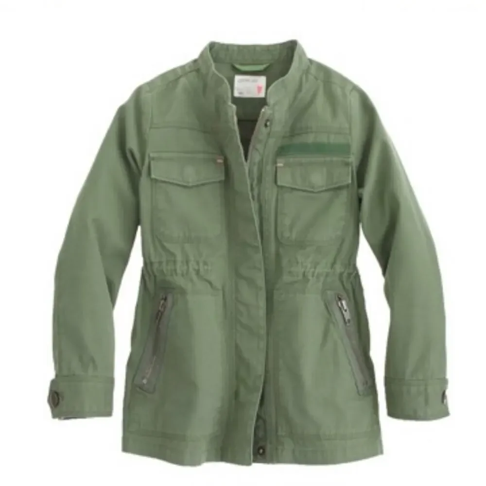 J Crew CrewCuts Army Green Utility Jacket size 6/7